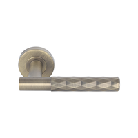 Poignée de porte intérieure à levier moleté en acier inoxydable 304 massif, motif diamant de luxe BSCI, pour le marché européen