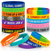 Bracelets en silicone personnalisés avec logo, cadeaux promotionnels de haute qualité, pas chers, décoratifs, souples