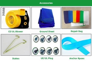 Tenda pesta pernikahan luar ruangan struktur tiup portabel, tenda kubus klub malam hitam dapat ditiup - Product Image 6