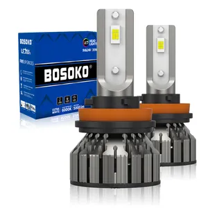 2022虎BOSOKO热H8基于微小的车身轻松安装3pcs芯片聚焦光图案光束灯光学透镜led前照灯