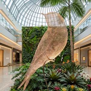 Estatua de Pájaro de Malla de Alambre de Acero Inoxidable Moderna y de Lujo, Personalizada de Fábrica, para Jardín e Instalaciones Comerciales - Product Image 5