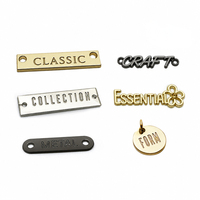 Étiquettes de logo métalliques personnalisées en relief 3D, écologiques, pour vêtements, chaussures, sacs - Formes carrées/rectangulaires, impression numérique/sérigraphie