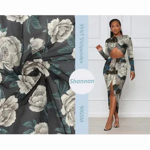 Free Sample Mesh Fabric Custom Digital Print 100% Polyester Digital Printing For Dress