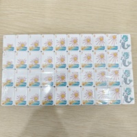 Ensemble de tuiles de mahjong américaines en acrylique transparent à 4 couches, thème océan bleu, fabrication haut de gamme, 160 pièces, collection cadeau personnalisée