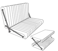 AUTOLIUMA Siège-lit pivotant et convertible pour camping-car, surface en daim, largeur et couleurs personnalisables pour l'aménagement de camping-cars et de VR