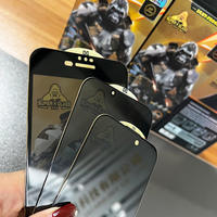 Protections d'écran en verre trempé mat anti-espion de qualité supérieure, couverture intégrale personnalisée pour iPhone 17/16/15 Pro Max XR