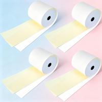 Rouleau de papier autocopiant double enduit 3-6 plis 50 g/m² personnalisé en gros pour impression informatique/numérique, multi-parties, multi-couleurs
