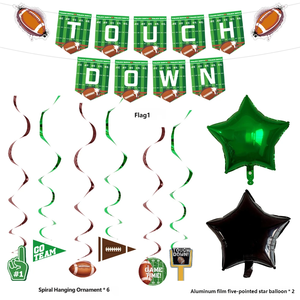 Kit de Décorations de Fête de Football Très Vendu : Bannière Touchdown et Ballons pour la Fête du Dernier Match - Product Image 4