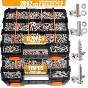 M4 <b>Screw</b> Assortment Kit 1500 Pcs Hex <b>Socket</b> Head Cap <b>Screws</b> Nuts Washers Grade 12.9 Alloy Steel Industrial Use - Product Image 3