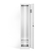 Casier en acier à une porte avec serrure, meuble de chambre simple, armoire de rangement métallique pour dortoir du personnel