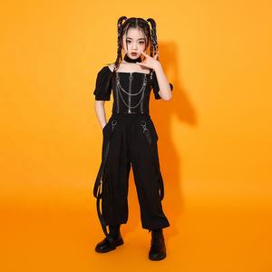 Trajes <span class=keywords><strong>para</strong></span> niños, <span class=keywords><strong>ropa</strong></span> de Hip Hop, camisetas sin mangas negras, camiseta, <span class=keywords><strong>ropa</strong></span> de calle, pantalones Cargo <span class=keywords><strong>para</strong></span> chicas adolescentes, traje de baile de Jazz, <span class=keywords><strong>ropa</strong></span> de exhibición - Product Image 5