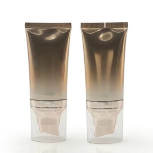 Custom 50ml Empty <b>Plastic</b> Aluminum <b>Tube</b> with Pump Electroplated Gold Lotion Cap for Skin Care-Squeeze Hand Cream Packaging <b>Tube</b> - Product Image 4