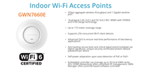 Punto de Acceso Empresarial Wi-Fi 6 Grandstream AX3000 GWN7660E-FCC/CE Certificado con 1 Año de Garantía, Estación Base Inalámbrica para Comunicación