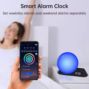 Smart <b>LED</b> Wake Up <b>Light</b> with APP Control White Noise Alarm Clock RGB <b>Night</b> Lamp for Kids Bedroom - Product Image 5
