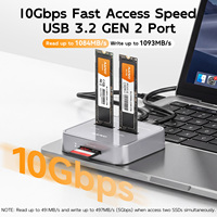 Station d'accueil MAIWO M.2 SATA NVMe SSD avec clonage hors ligne, boîtier M.2 USB3.1 Type-C, boîtier de copie de disque dur externe M2 pour PC portable