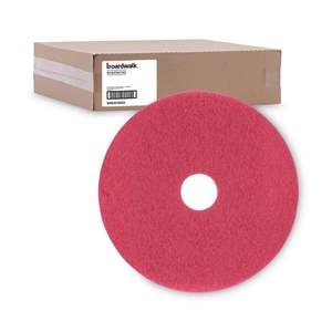 18 pouces. Tampons de polissage rouges pour sols en béton - Boardwalk BWK4018RED (5/carton) - Product Image 3