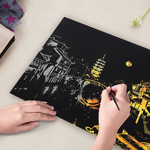 Creativos estudiantes hechos a mano personalidad <span class=keywords><strong>dan</strong></span> regalos ciudad brillante escena nocturna pintar y rayar - Product Image 3