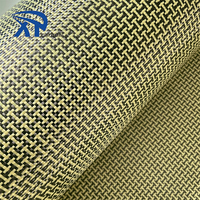 Rouleau de tissu hybride carbone-aramide haute résistance de 1,5 m de large, tissu carbone, produit Kevlar carbone aramide