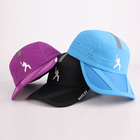 Casquette de baseball légère en maille réfléchissante découpée au laser, personnalisée, pour le sport, la course à pied et le camping en extérieur, séchage rapide