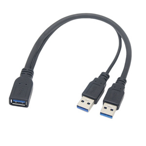 สายต่อขยาย USB 3.0 หญิงเป็นชาย 2 หัว ตัวเชื่อมต่อข้อมูลทองแดงทั้งหมด อะแดปเตอร์สำหรับอุปกรณ์ต่อพ่วงคอมพิวเตอร์ - Product Image 1
