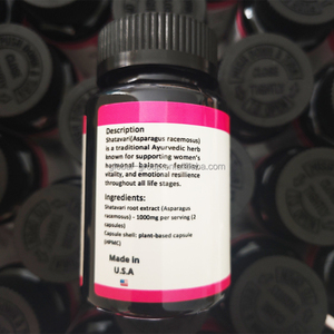 Extrait de Shatavari le plus vendu 500 mg 60 capsules végétariennes <span class=keywords><strong>Asparagus</strong></span> Recemosus Complément Bien-être féminin Antioxydant Adultes - Product Image 5