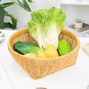 Panier de rangement en rotin, ensemble de paniers taille M, empilables, pour cuisine, fruits, légumes, organisateur de bureau, forme de bol, origine Bobai - Product Image 4