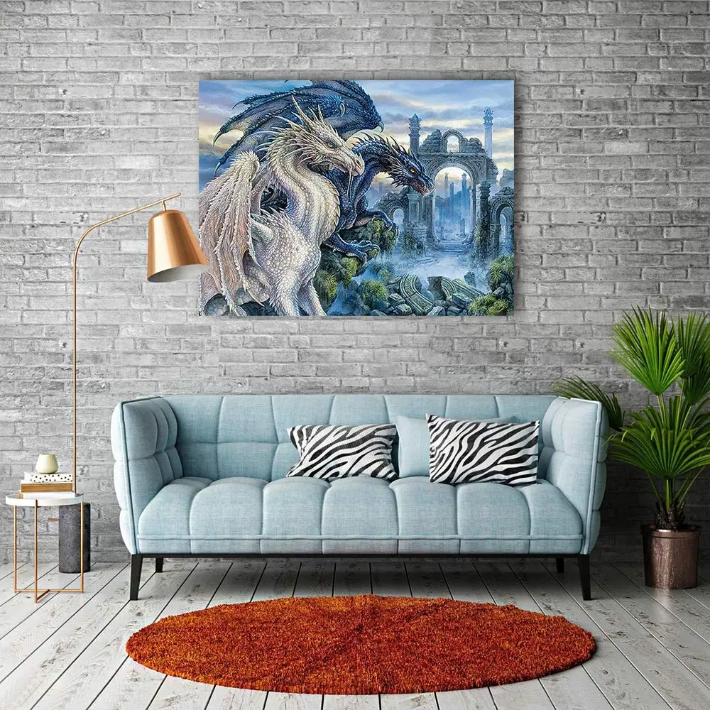 DIY 5D Diamond Hot Selling Dragon Oil Painting Living Room Paint with Diamonds