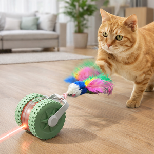 Jouet interactif intelligent de boule de chat boule de roulement automatique électrique avec la queue USB chargeant le jouet d'animal familier pour des chats et des chiens - Product Image 1