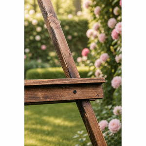 Support de signalisation événementiel en bois Art Déco, chevalet de sol pour panneau de bienvenue et affichage d'art de grande taille - Écologique et durable - Product Image 4