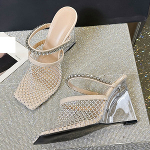 Sandalias de Mujer con Plataforma y Tacón de Cuña, Cómodas y Elegantes, Antideslizantes, de Malla, para Primavera/Verano, para Exteriores, Aceptamos OEM - Product Image 2