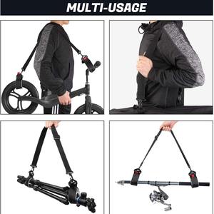 Correa para Esquís, Soporte para <span class=keywords><strong>Bastones</strong></span> de Esquí, Correas Ajustables para Transportar <span class=keywords><strong>Bastones</strong></span> de Esquí, Acolchadas, Antideslizantes, Bandolera para Hombro, Nailon Duradero, Ecológico - Product Image 2