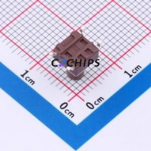 TSB06331-085D332DH-R0500 Tactile Switch SMD-4P,6.1x6.1mm Switch Single Pole Single Throw Round Button 1.8N 6.1mm - Product Image 2