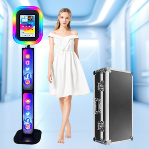 Cabina de Fotos Portátil para iPad 2026 con Pantalla LCD, Soporte Ovalado Roamer, Marco LED para iPad, Máquina de Fotomatón - Product Image 1
