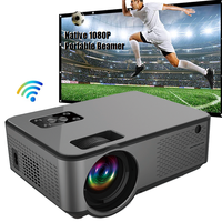 Projecteur LED Portable Mini Full HD Natif 1080p avec Wifi, Vidéoprojecteur LCD Android et Écran de Projection