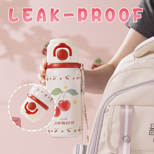 Công Suất Lớn 620Ml 316 Thép Không Gỉ Cách Nhiệt Bình Chân Không Nhỏ Nắp Trà Với Phim Hoạt Hình Dây Đeo Di Động Cho Quà Tặng Doanh Nghiệp - Product Image 4