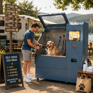 Máquina de Lavado Automática para Mascotas de Uso Comercial, Resistente al Agua, Doble Modo, Autoservicio, para Peluquería Canina - Product Image 1