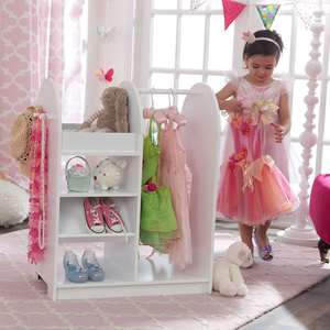 Stazione di Travestimento in Legno per Bambini, Organizzatore di Vestiti, Arredo con <span class=keywords><strong>Appendiabiti</strong></span> e Specchio - Product Image 4