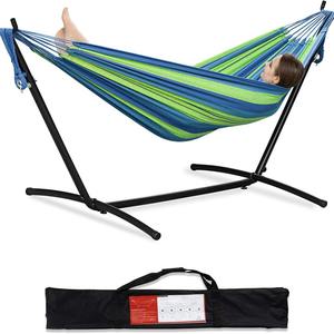 Hamac en <span class=keywords><strong>toile</strong></span> anti-renversement Camping support de hamac extérieur <span class=keywords><strong>amovible</strong></span> Portable Camping Double hamac simple - Product Image 1