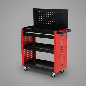 Chariot à outils à 3 niveaux en acier laminé à froid, fabrication professionnelle, faible coût, service personnalisé, chariot utilitaire pour atelier et garage - Product Image 2