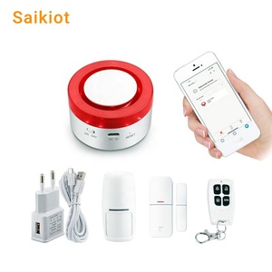 Saikiot tuya wifi không dây cảm biến cửa <span class=keywords><strong>PIR</strong></span> phát hiện chuyển động điều khiển từ xa nhà thông minh an ninh còi báo động Hệ thống Kit - Product Image 1