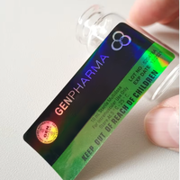 Autocollants personnalisés avec logo holographique pour flacons de 2 ml, 5 ml, 10 ml, boîtes d'étiquettes pour flacons de 3 ml, autocollants holographiques