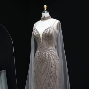 Jancember LSZ043 Cristal Dubaï Sans Manches Fermeture Éclair Robes De Soirée Sirènes - Product Image 3