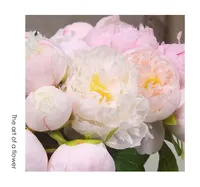 Bouquet de pivoines artificielles haut de gamme en soie, arrangement floral à six têtes, décoration intérieure, accessoires de photographie, toucher réel