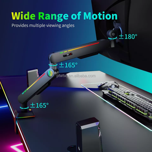 Venta al por mayor de puertos de brazo robótico voladizo juego RGB atmósfera luz ordenador pantalla elevación Monitor soporte - Product Image 6
