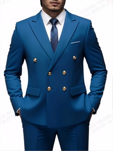 Abito <span class=keywords><strong>da</strong></span> sposo doppiopetto stile britannico <span class=keywords><strong>da</strong></span> <span class=keywords><strong>uomo</strong></span>, elegante e professionale, per matrimoni e occasioni formali - Product Image 6