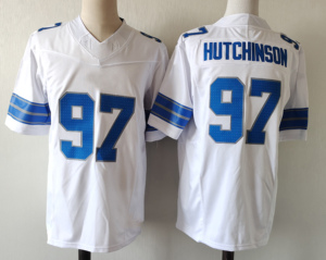 Nouveaux maillots de football américain personnalisés pour hommes de l'équipe de Detroit 2025 – Tenues brodées et cousues # 97 # 14 # 26 # 20 # 58 # 16 - Product Image 6