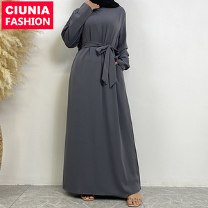 chinese dress ladies Long Sleeve Satin Slip Dress in Cocoa Brown – Hijabglamour