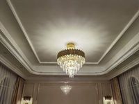 Design artistique asfour lustre de luxe en cristal halo lustre moderne