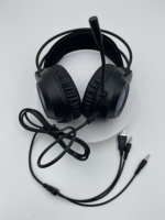 Headset Gaming Berkabel Over Ear dengan Lampu RGB USB+3.5mm, Headphone Gamer dengan Mikrofon & Headband yang Dapat Disesuaikan, Colokan USB 3.5mm Siberia S-G7