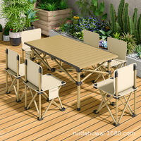 Tragbarer Eierroll-Klapptisch mit Hoher Rückenlehne, Modernes Eisen-Design, 2-Sitzer, für Outdoor-Camping, Picknick, Grillen, Auto-Montierbare Gartenmöbel